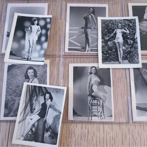 Vintage Photo Card Lot l 1940s Actresses Glamour Pinup l Collectibles